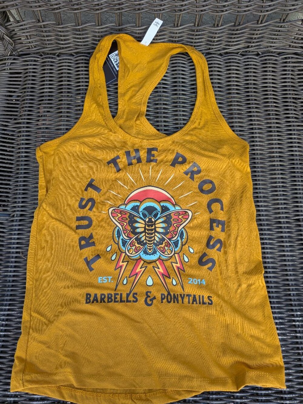 Barbells And Ponytails "Trust The Process" Racerback Tank Top Sz XS NEW